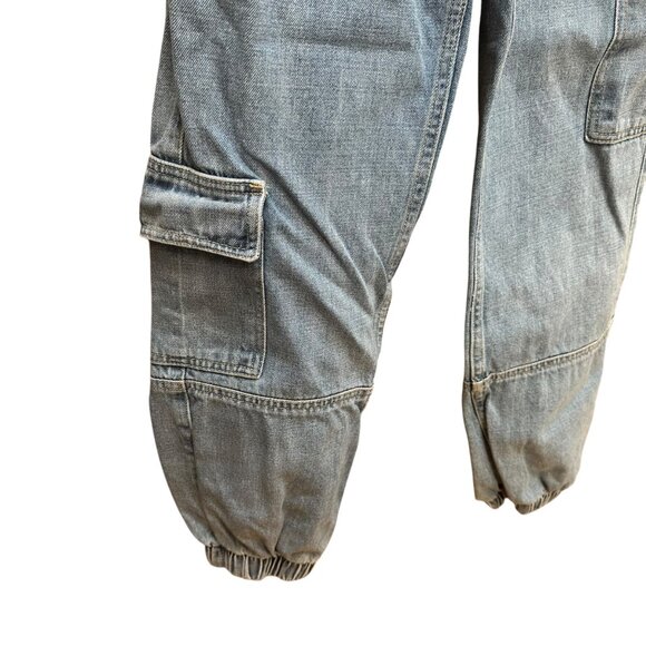 Urban Outfitters BDG Carla Cargo Jogger Jean Light Blue Wash Boho Size 27 - Picture 5 of 11